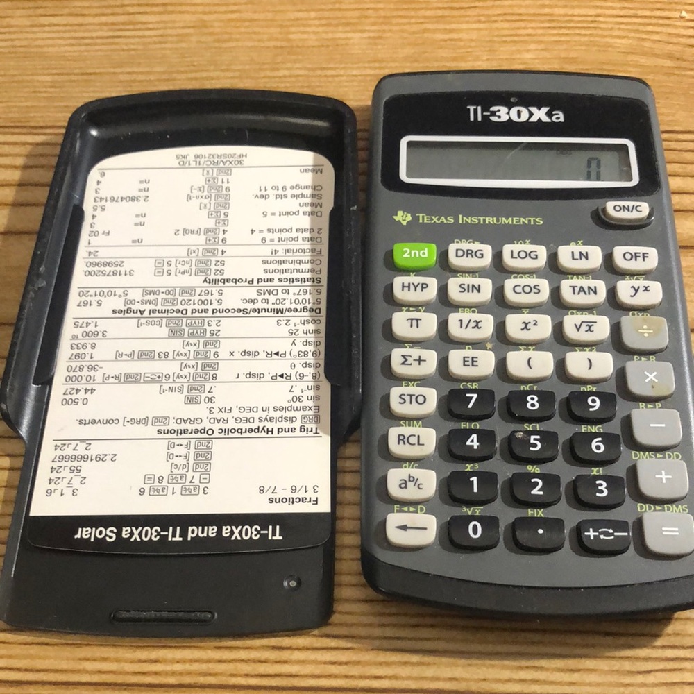 Texas Instruments TI-30Xa Calculator with Cover